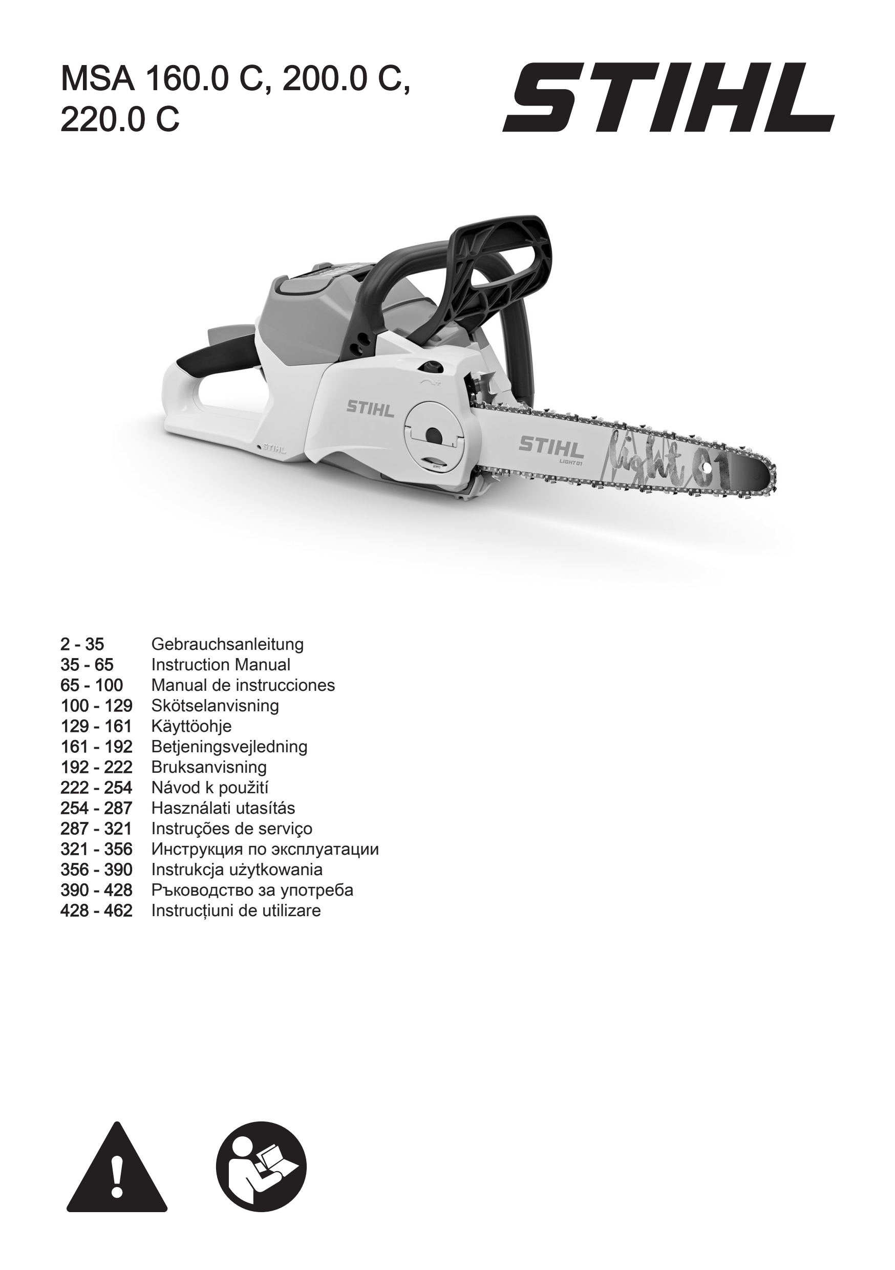 STIHL MSA 160.0 C, 200.0 C, 220.0 C